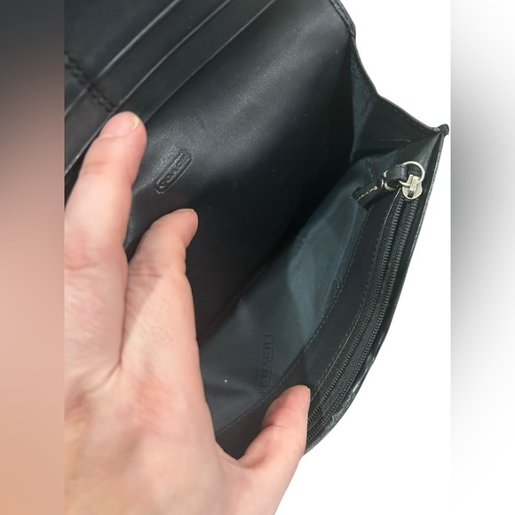 Coach Vintage Y2K black jacquard signature print black wallet - Picture 8 of 13